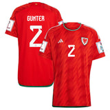 Chris Gunter Wales 2 Fifa World Cup Jersey - Kit Captain