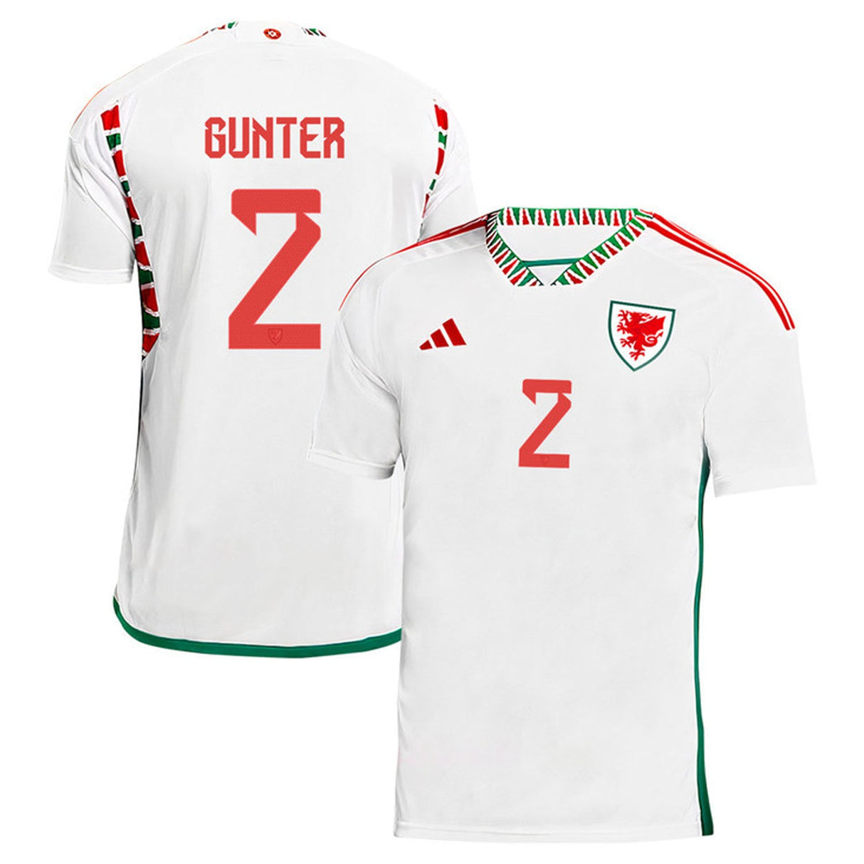 Chris Gunter Wales 2 Fifa World Cup Jersey - Kit Captain