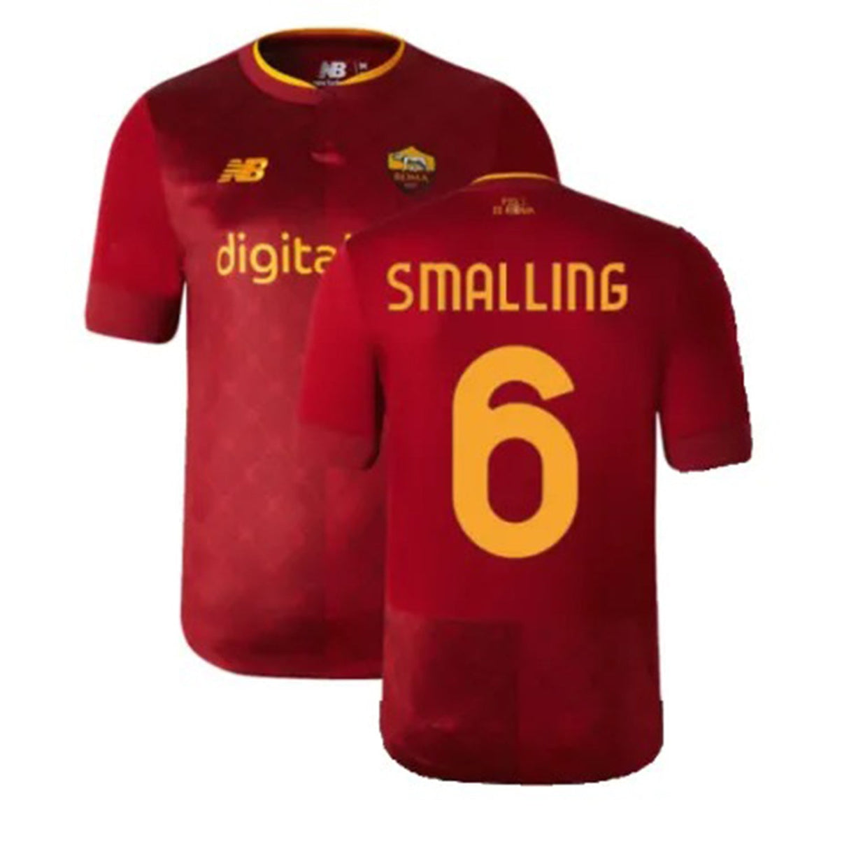 Chris Smalling Roma 6 Jersey - Kit Captain