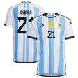 Paulo Dybala Argentina 21 FIFA World Cup Jersey - Kit Captain