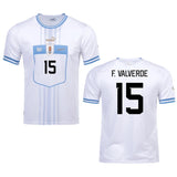 Federico Valverde Uruguay 15 FIFA World Cup Jersey - Kit Captain