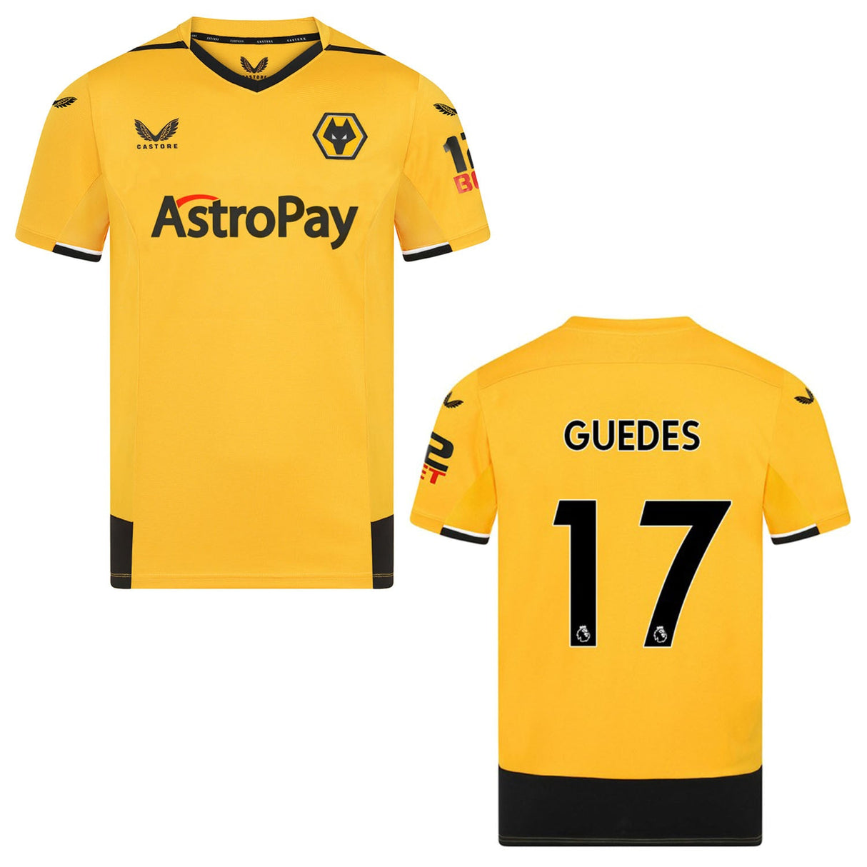 Goncalo Guedes Wolves 17 Jersey - Kit Captain