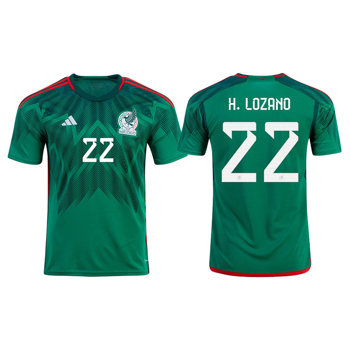 Hirving Lozano Mexico 22 FIFA World Cup Jersey - Kit Captain