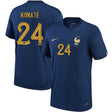 Ibrahima Konate France 24 FIFA World Cup Jersey - Kit Captain