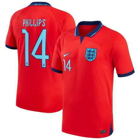 Kalvin Phillips England 14 White FIFA World Cup Jersey - Kit Captain