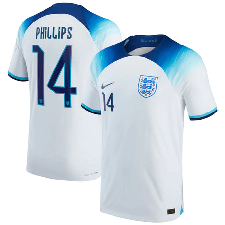 Kalvin Phillips England 14 White FIFA World Cup Jersey - Kit Captain