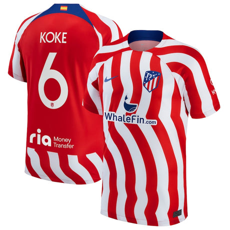 Koke Atletico Madrid 6 Jersey - Kit Captain