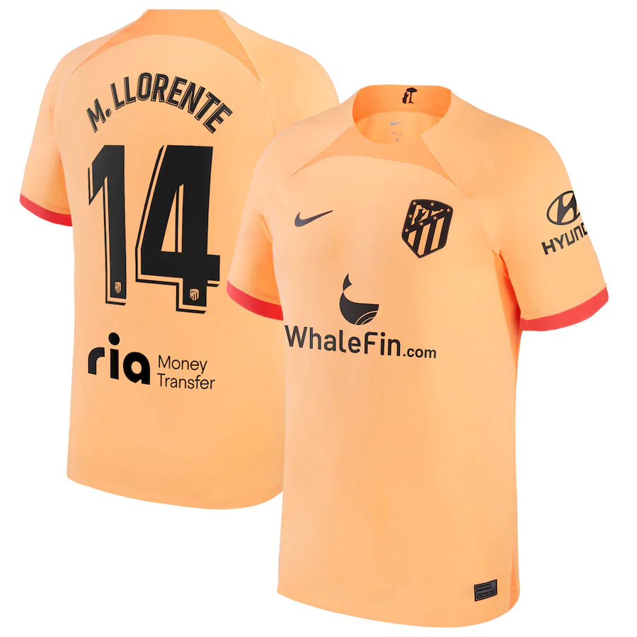 Marcos Llorente Atletico Madrid 14 Jersey - Kit Captain