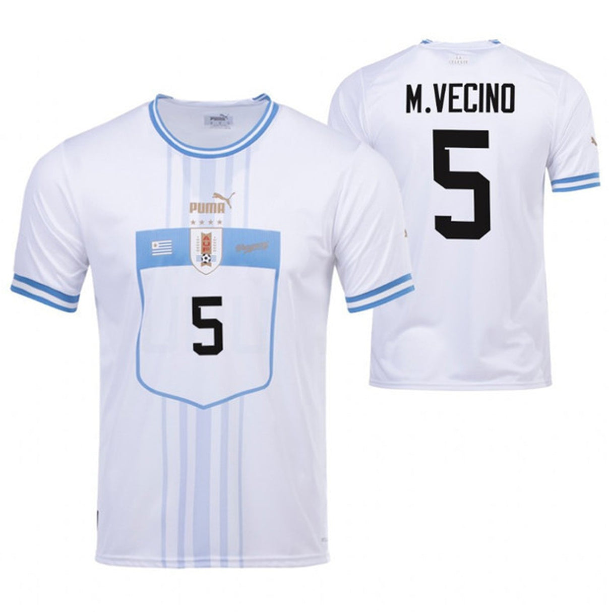 Matias Vecino Uruguay 5 Fifa World Cup Jersey - Kit Captain