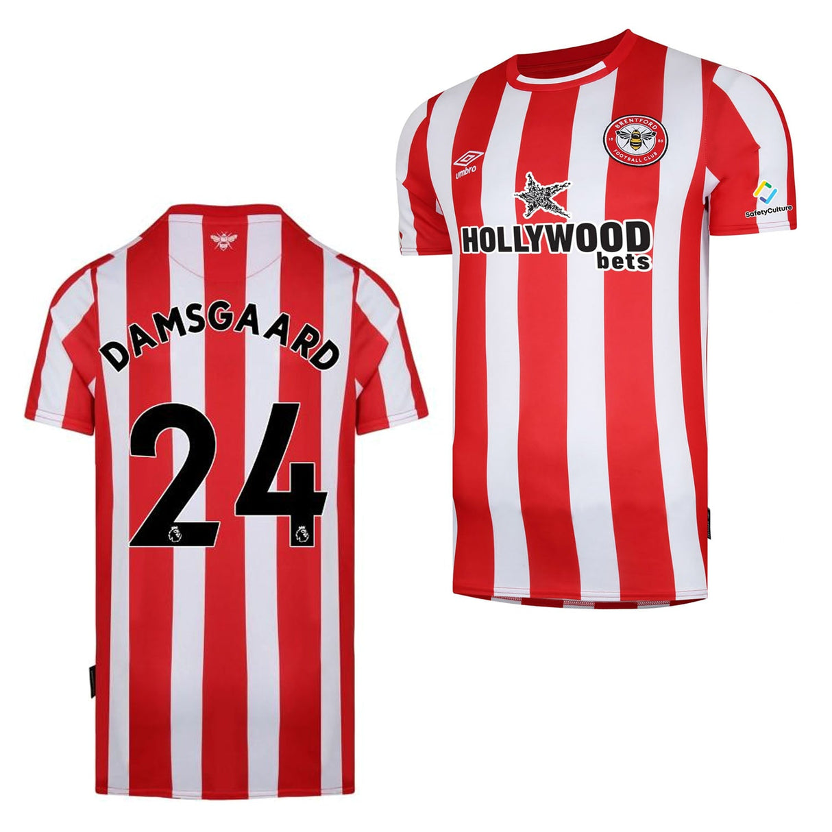 Mikkel Damsgaard Brentford 24 Jersey - Kit Captain