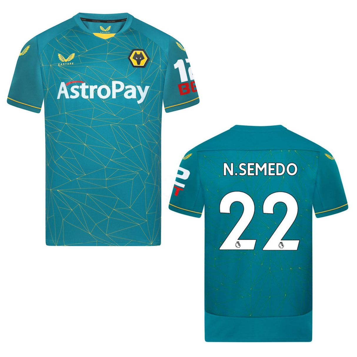 Nelson Semedo Wolves 22 Jersey - Kit Captain