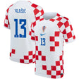 Nikola Vlasic Croatia 13 FIFA World Cup Jersey - Kit Captain