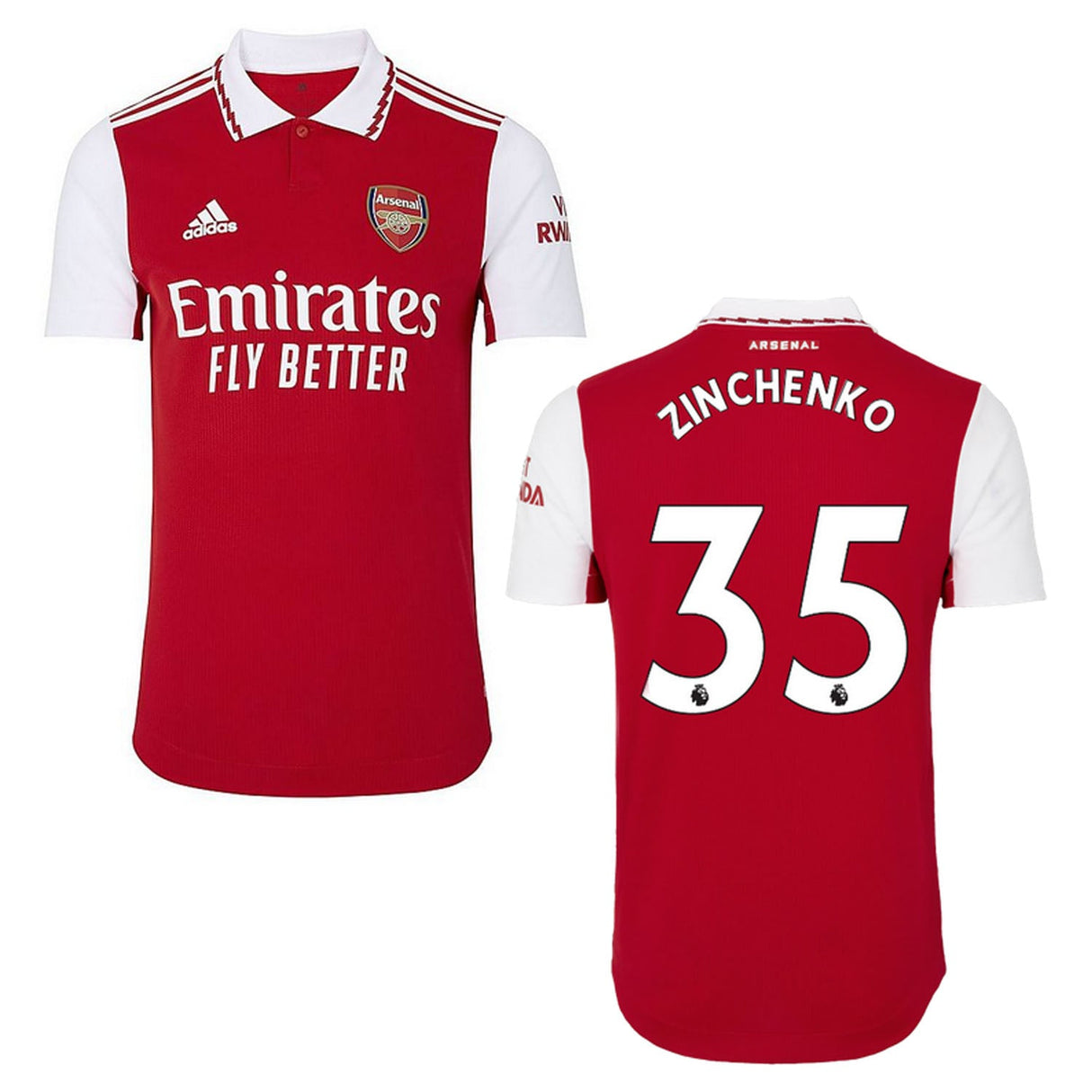 Oleksandr Zinchenko Arsenal 35 Jersey - Kit Captain