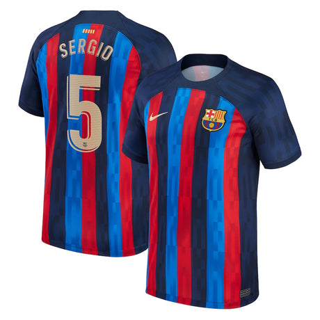 Sergio Busquets Barcelona 5 Jersey - Kit Captain