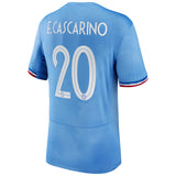 France Women Nike Home Stadium Shirt 2023-24 - Mens with E.Cascarino 20 printing - Kit Captain