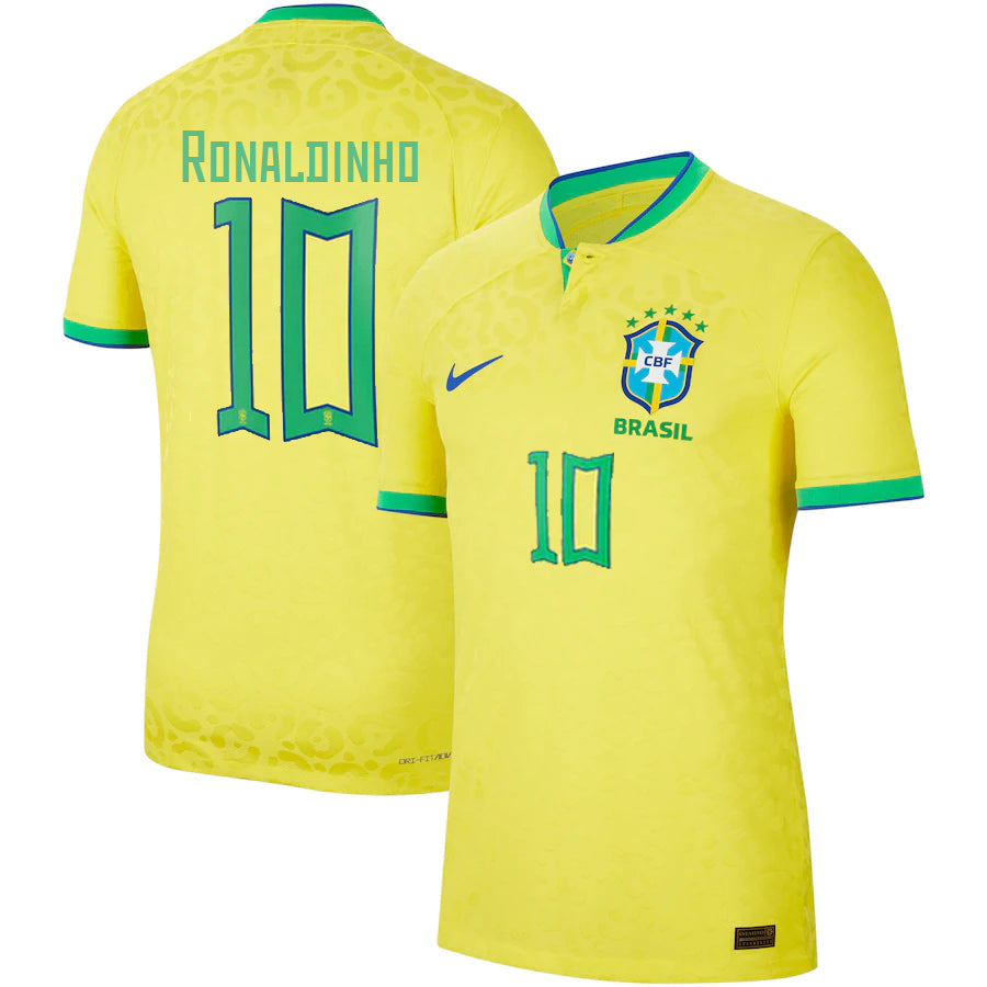 Ronaldinho Brazil 10 Jersey - Kit Captain