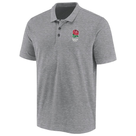 England Rugby Essentials Crest Polo Shirt - Grey - Mens - Kit Captain