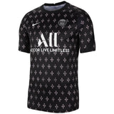 Paris Saint-Germain Training Top - Short Sleeve - Black - Kit Captain