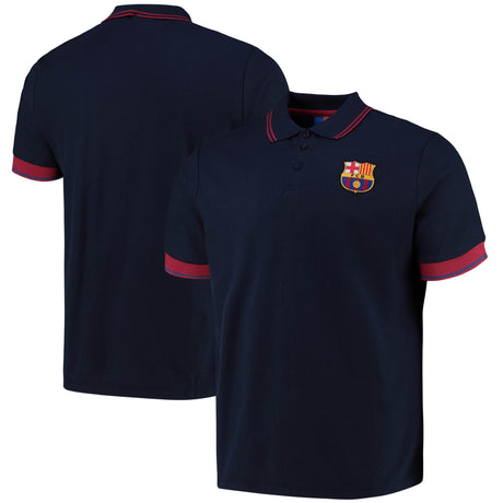 Barcelona Tipped Polo Shirt - Navy - Mens - Kit Captain