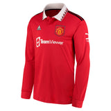 Manchester United Home Shirt 2022-23 - Long Sleeve - Kit Captain