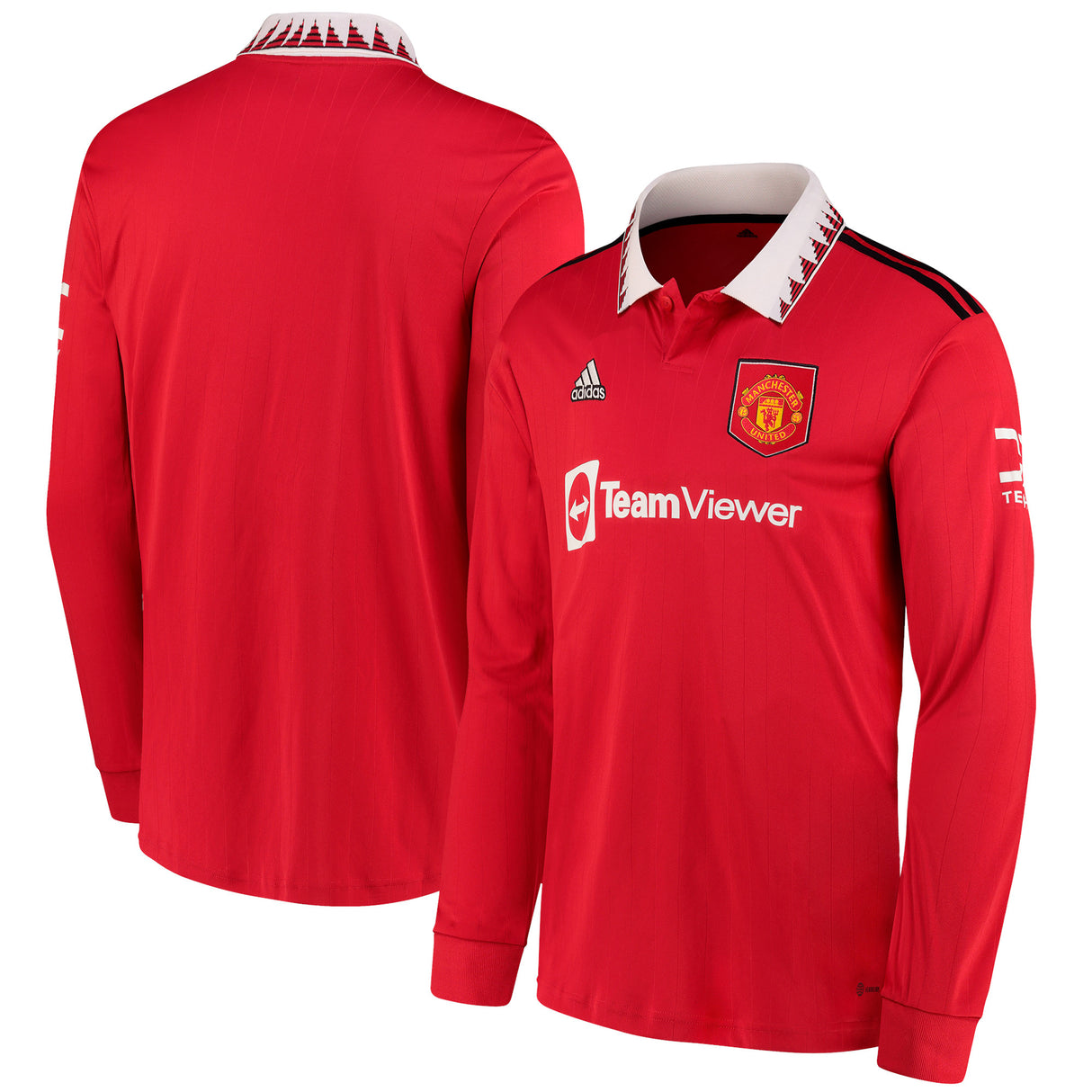 Manchester United Home Shirt 2022-23 - Kids - Long Sleeve - Kit Captain