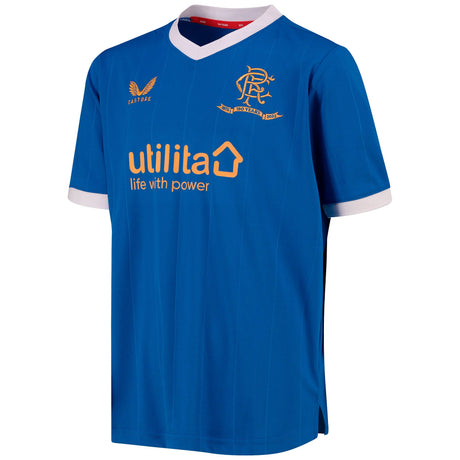 Glasgow Rangers Home Shirt 2021-22 - Kids with Ramsey 16 printing - Kit Captain