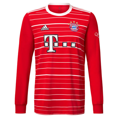 FC Bayern Home Shirt 2022-23 - Kids - Long Sleeve with Davies 19 printing - Kit Captain