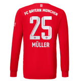 FC Bayern Home Shirt 2022-23 - Kids - Long Sleeve with Müller 25 printing - Kit Captain