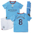 Manchester City Home Minikit 2022-23 with Gündogan 8 printing - Kit Captain