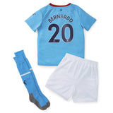 Manchester City Home Minikit 2022-23 with Bernardo 20 printing - Kit Captain