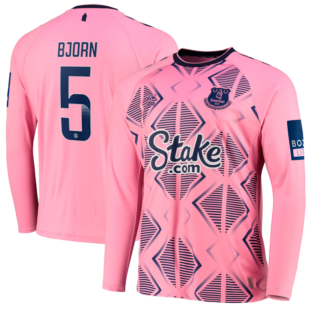 Everton WSL Away Shirt 2022-23 - Long Sleeve with Björn 5 printing - Kit Captain