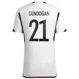 Germany Home Authentic Shirt with Gündogan 21 printing - Kit Captain