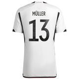 Germany Home Authentic Shirt with Müller 13 printing - Kit Captain