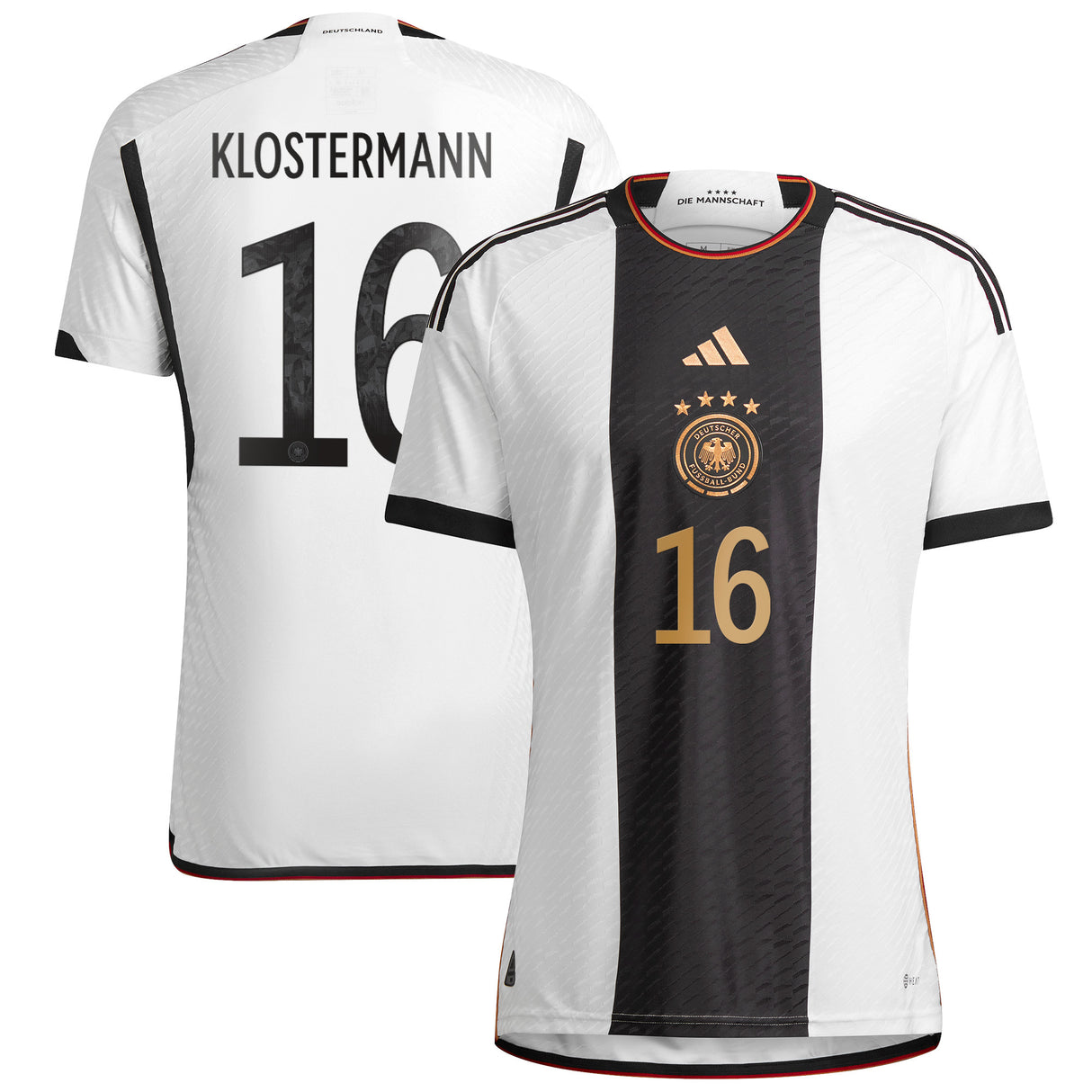 Germany Home Authentic Shirt with Klostermann 16 printing - Kit Captain