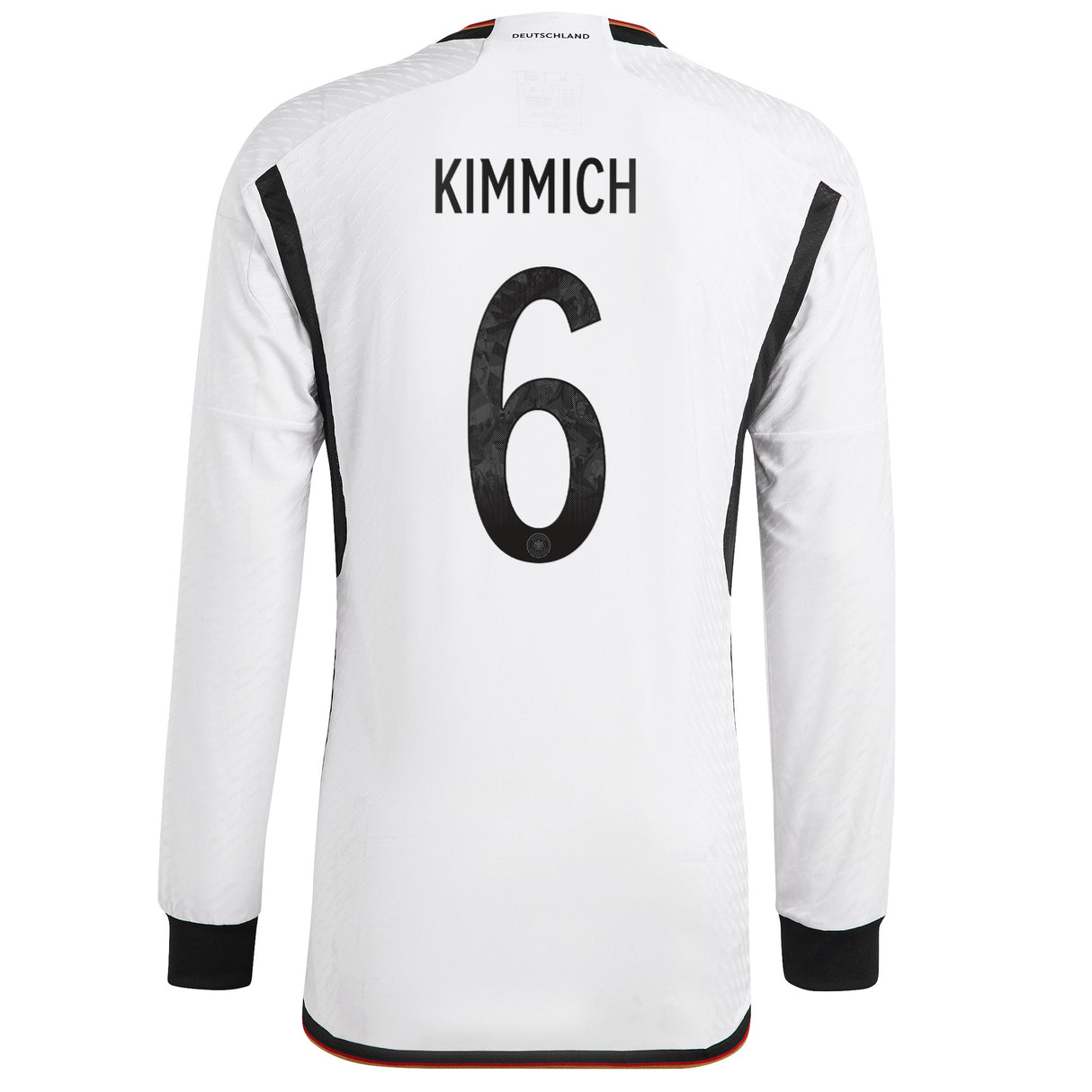 Germany Home Authentic Shirt - Long Sleeve with Kimmich 6 printing - Kit Captain