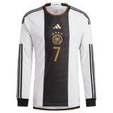 Germany Home Authentic Shirt - Long Sleeve with Havertz 7 printing - Kit Captain