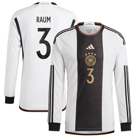 Germany Home Authentic Shirt - Long Sleeve with Raum 3 printing - Kit Captain