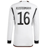 Germany Home Authentic Shirt - Long Sleeve with Klostermann 16 printing - Kit Captain