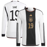 Germany Home Shirt - Long Sleeve with Sané 19 printing - Kit Captain