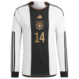 Germany Home Shirt - Long Sleeve with Musiala 14 printing - Kit Captain