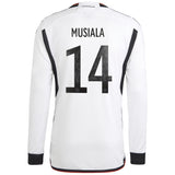 Germany Home Shirt - Long Sleeve with Musiala 14 printing - Kit Captain