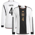 Germany Home Shirt - Long Sleeve with Ginter 4 printing - Kit Captain