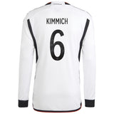 Germany Home Shirt - Long Sleeve with Kimmich 6 printing - Kit Captain