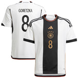 Germany Home Shirt - Kids with Goretzka 8 printing - Kit Captain