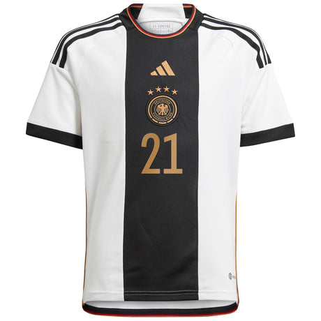 Germany Home Shirt - Kids with Gündogan 21 printing - Kit Captain