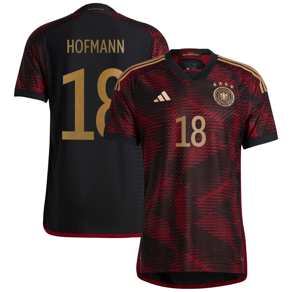 Germany Away Authentic Shirt with Hofmann 18 printing - Kit Captain