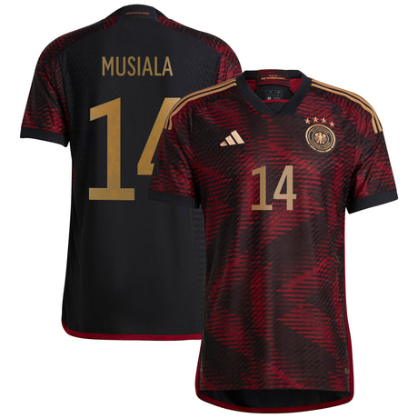 Germany Away Authentic Shirt with Musiala 14 printing - Kit Captain