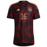 Germany Away Authentic Shirt with Klostermann 16 printing - Kit Captain