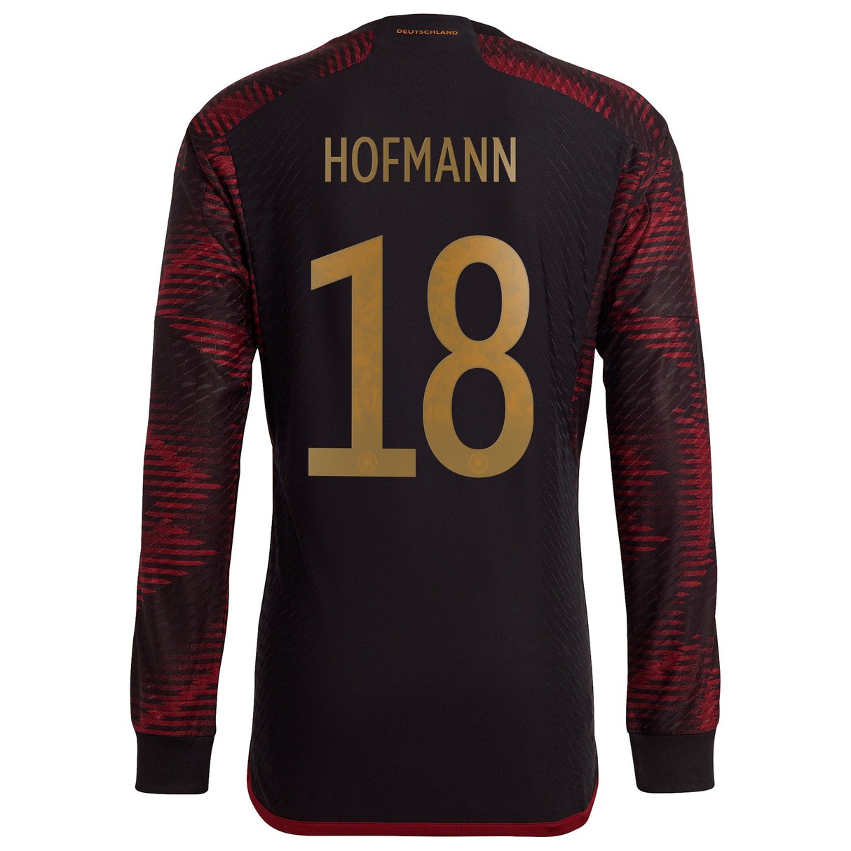 Germany Away Authentic Shirt - Long Sleeve with Hofmann 18 printing - Kit Captain