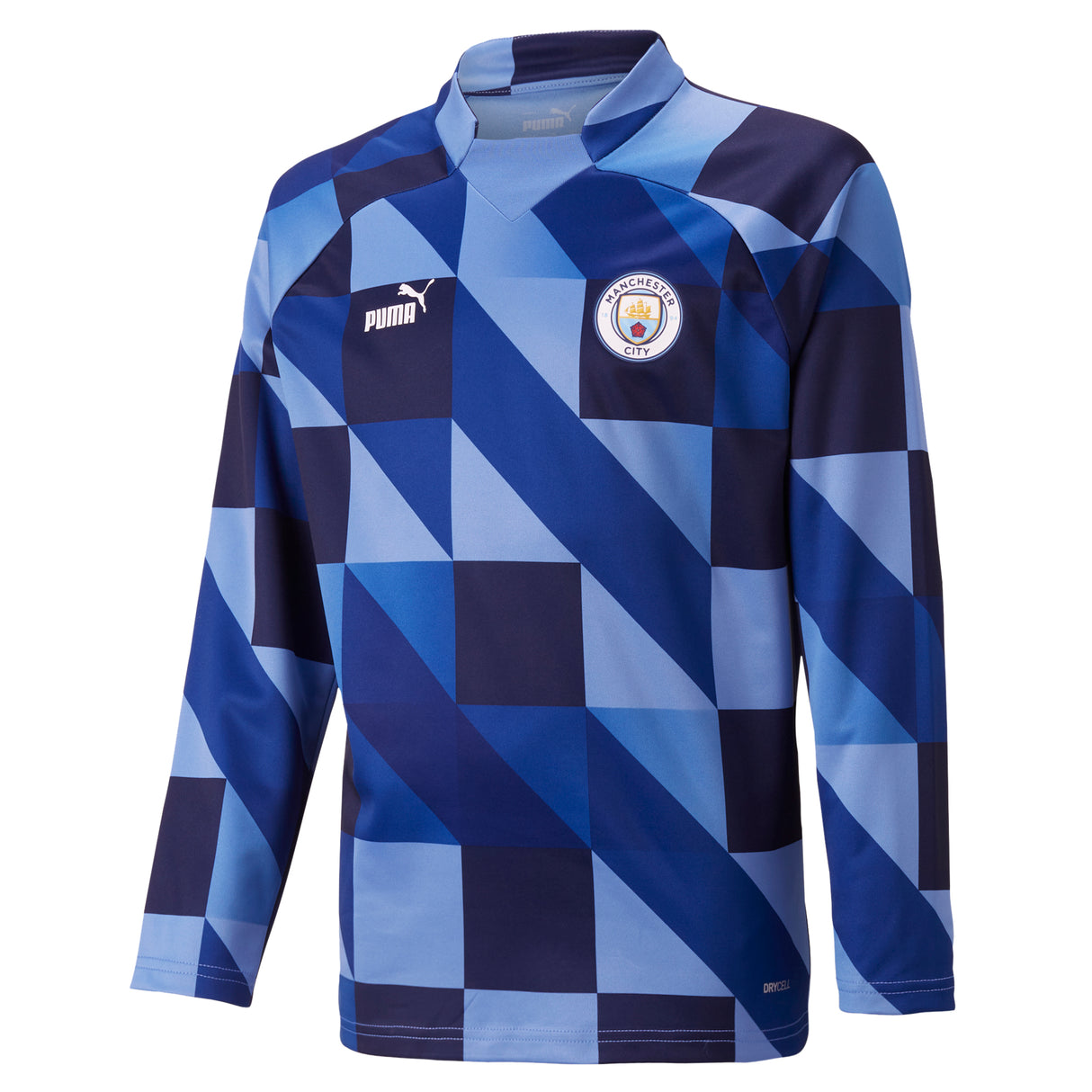 Manchester City Prematch Sweat Top - Blue - Kids - Kit Captain